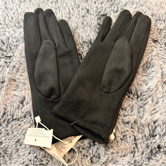 Intrend by Max Mara Jersey Gloves with Pearls Size: 7.5 S/M Fall /Winter - Picture 14 of 16
